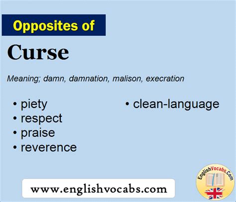 cursed antonyms|opposite of curse.